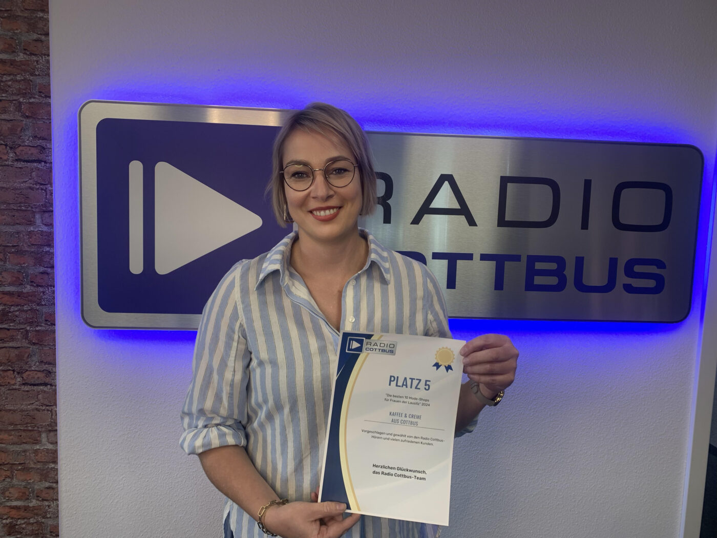 Unsere Chefin On Air - Antje Krause mit Ihrem Modegeschäft Kaffee und Creme