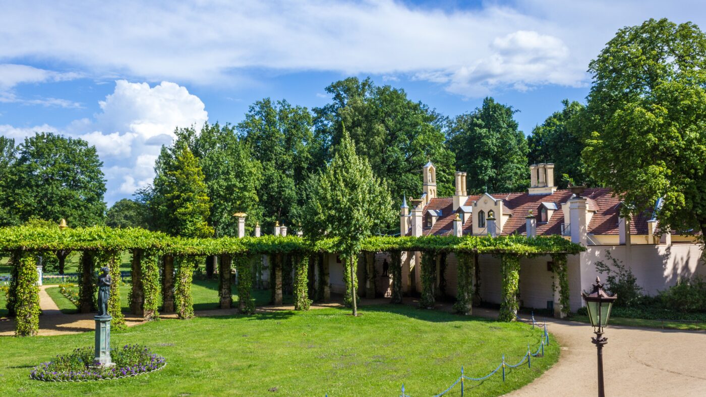 Blick auf ein Gutshaus in Branitz