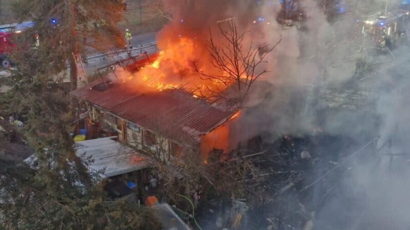 Brand in Cottbus-Sachsendorf