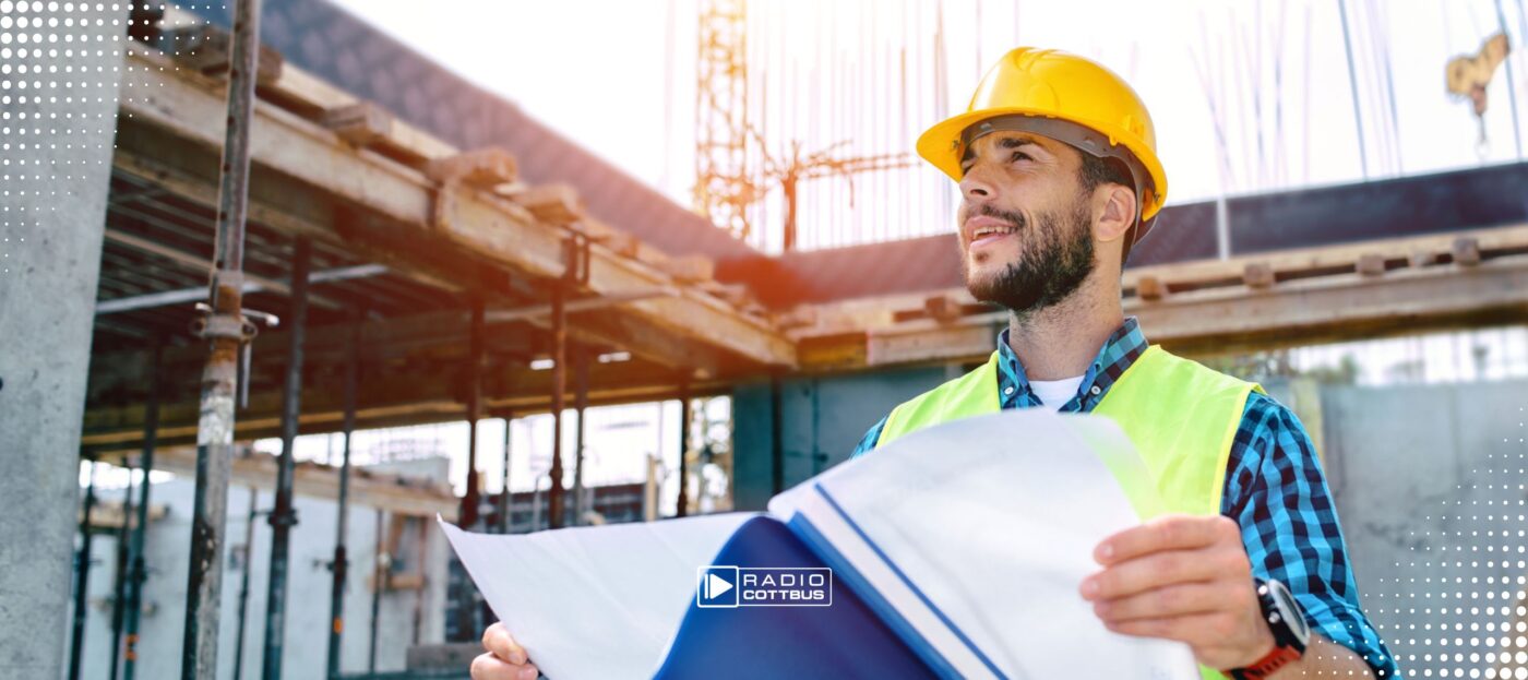 Bauarbeiter auf einer Baustelle