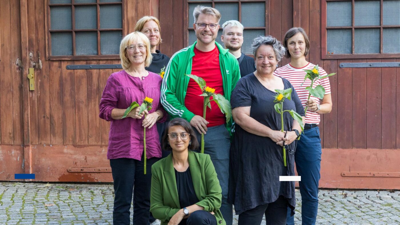 Bild: (v. l. n. r.): Kathleen Mattke, Ilka Starrost, Surani Loibl, Daniel Scholz, Jakob Rudolph, Doris Tuchan, Marie Neubert (Foto: ideengruen.de | markus pichlmaier)