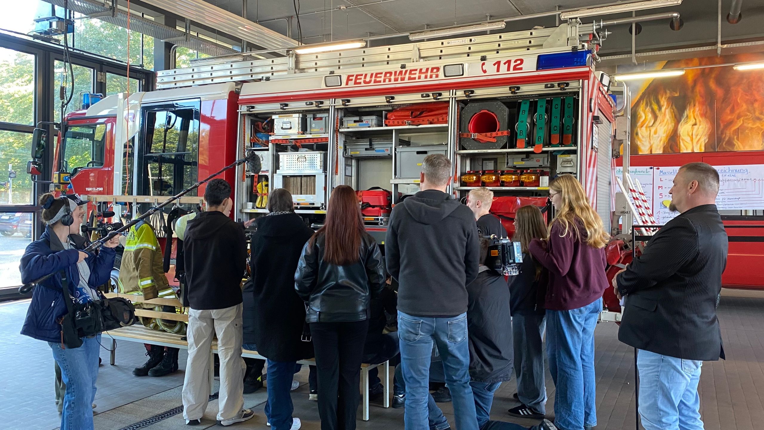 Feuerwehrunterricht in der Feuerwehr Cottbus