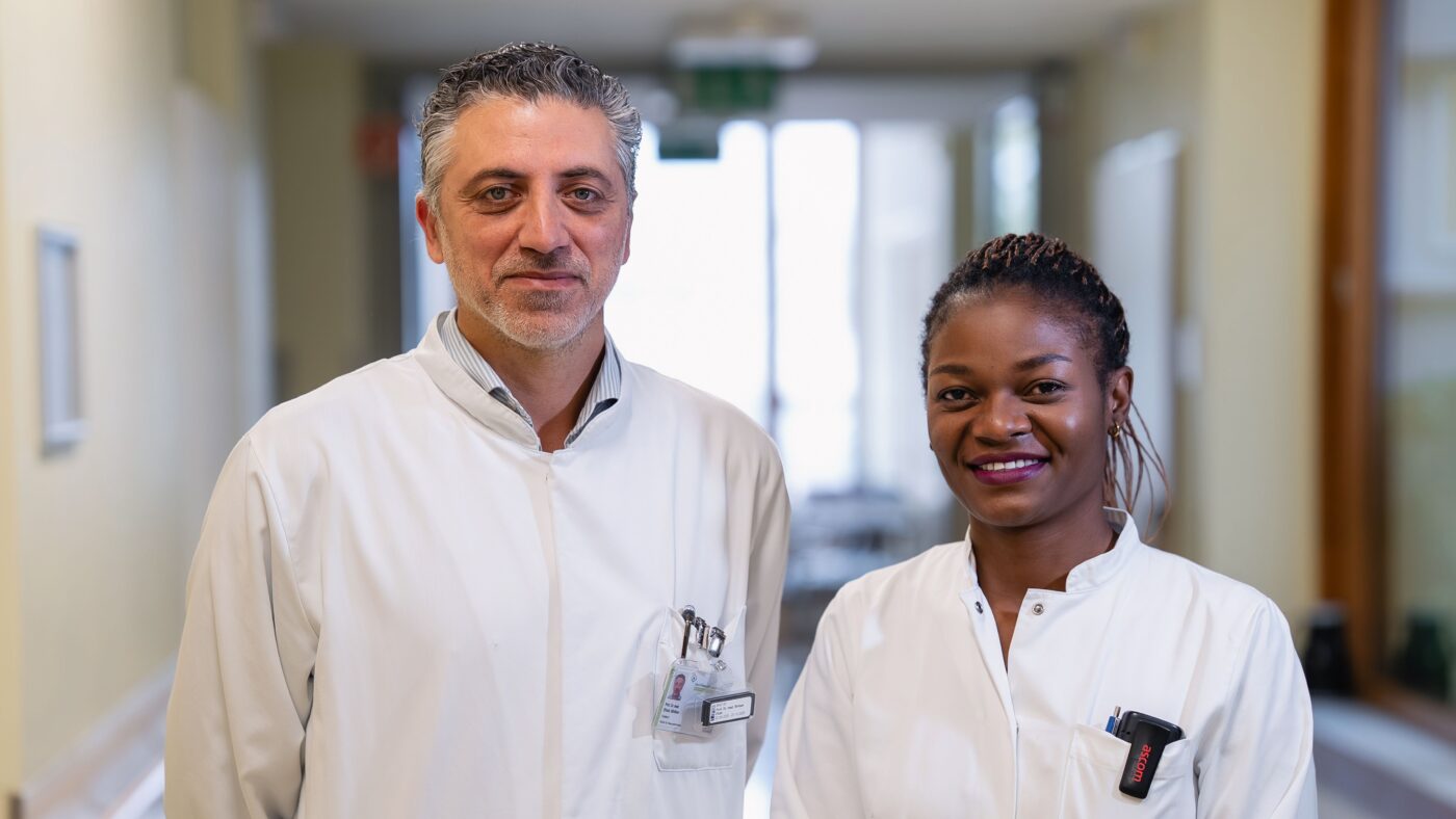 Portraitfoto mit Prof. Shiban und Dr. Kipele