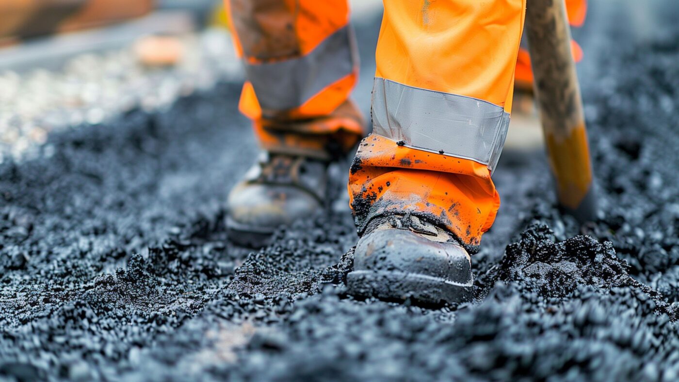 Baustelle auf der Straße