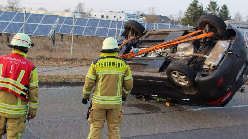 Schwerer Verkehrsunfall in Cottbus-Gallinchen