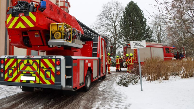 Gebäudebrand in Großräschen – glimpflicher Ausgang