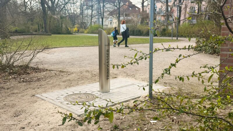 Neuer Trinkbrunnen im Puschkinpark: Cottbus baut Angebot aus