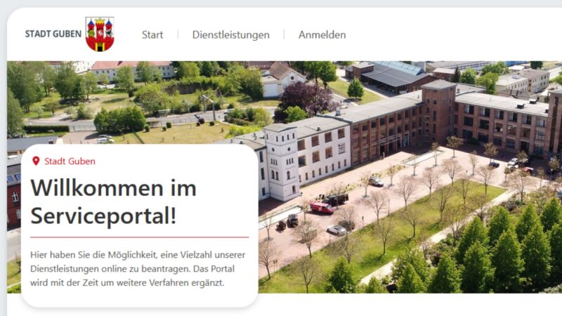 Stadt Guben erweitert Online-Service im Rathaus