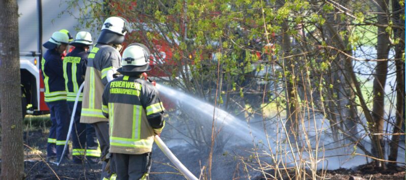Flächenbrände an der L49: Feuerwehr löscht zwei Feuer bei Boblitz und Göritz