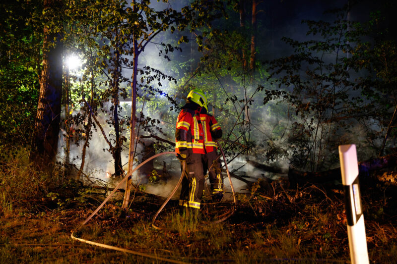 Waldbrand bei Bahnsdorf: Feuerwehr verhindert Schlimmeres