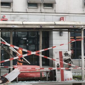 Fahrkartenautomat in der Sandower Hauptstraße in Cottbus gesprengt