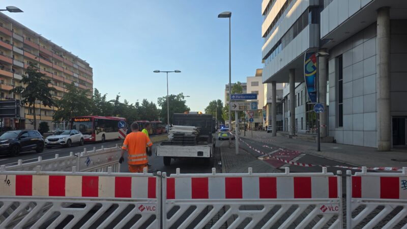 Verkehrseinschränkungen nach Fensterabsturz in Cottbus