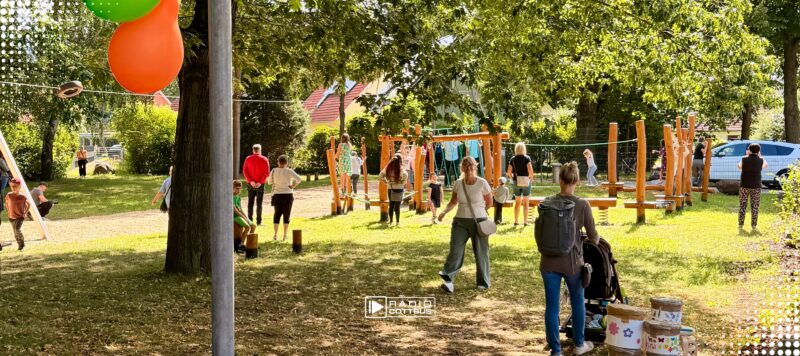 Neuer Eichhörnchen Spielplatz in Merzdorf eröffnet