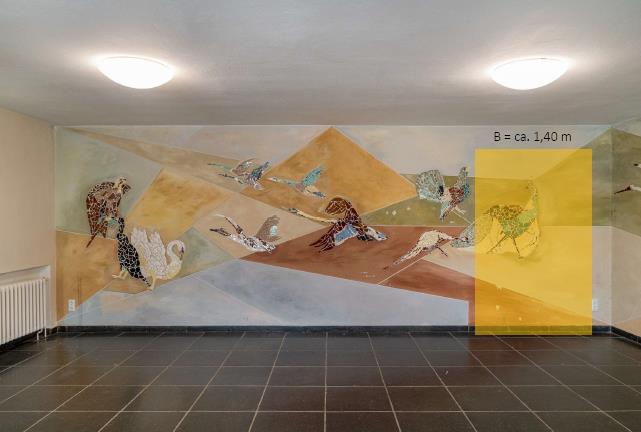 Historisches Wandmosaik an Traugott-Hirschberger-Grundschule wird gesichert