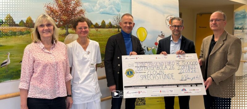 5.000 Euro für Clownsprechstunde: Ostertombola in Cottbus bringt Spende